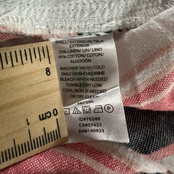 NWT Loft Beach Striped Tie Cut-Out Women’s One Piece Romper Size Large - Picture 3 of 6